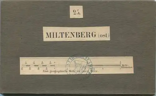 25 Miltenberg Ost - Topographische Karte von Bayern ( Bayerische Generalstabskarte) 1:50'000 43cm x 52cm auf Leinen gezo