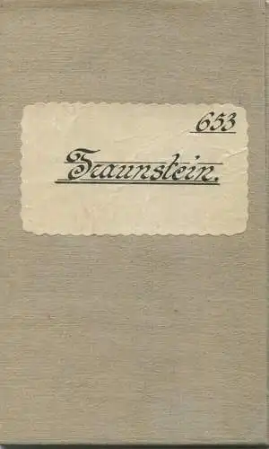 Topografische Karte 653 Traunstein - Karte des Deutschen Reiches 1:100'000 33cm x 40cm auf Leinen gezogen - Herausgegebe