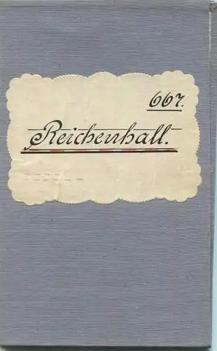 Topografische Karte 667 Reichenhall - Karte des Deutschen Reiches 1:100'000 33cm x 40cm auf Leinen gezogen - Herausgegeb