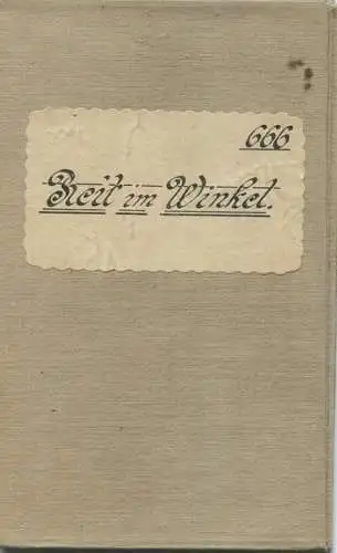 Topografische Karte 666 Reit im Winkel - Karte des Deutschen Reiches 1:100'000 33cm x 40cm auf Leinen gezogen - Herausge