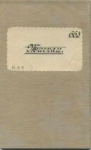 Topografische Karte 663 Murnau - Karte des Deutschen Reiches 1:100'000 33cm x 40cm auf Leinen gezogen - Herausgegeben vo