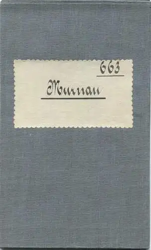 Topografische Karte 663 Murnau - Karte des Deutschen Reiches 1:100'000 33cm x 40cm auf Leinen gezogen - Herausgegeben vo
