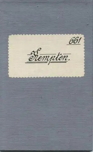 Topografische Karte 661 Kempten - Karte des Deutschen Reiches 1:100'000 33cm x 40cm auf Leinen gezogen - Herausgegeben v