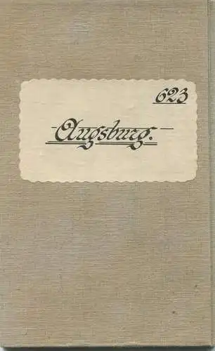 Topografische Karte 623 Augsburg - Karte des Deutschen Reiches 1:100'000 33cm x 40cm auf Leinen gezogen - Herausgegeben