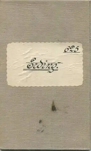 Topografische Karte 625 Erding - Karte des Deutschen Reiches 1:100'000 33cm x 40cm auf Leinen gezogen - Herausgegeben vo