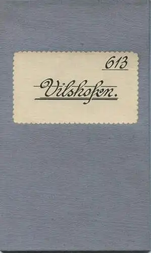 Topografische Karte 613 Vilshofen - Karte des Deutschen Reiches 1:100'000 33cm x 40cm auf Leinen gezogen - Herausgegeben