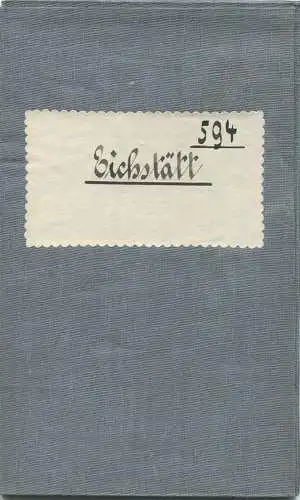 Topografische Karte 594 Eichstätt - Karte des Deutschen Reiches 1:100'000 33cm x 40cm auf Leinen gezogen - Herausgegeben