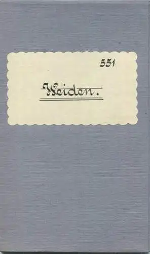 Topografische Karte 551 Weiden - Karte des Deutschen Reiches 1:100'000 33cm x 40cm auf Leinen gezogen - Herausgegeben vo