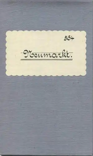 Topografische Karte 564 Neumarkt - Karte des Deutschen Reiches 1:100'000 33cm x 40cm auf Leinen gezogen - Herausgegeben