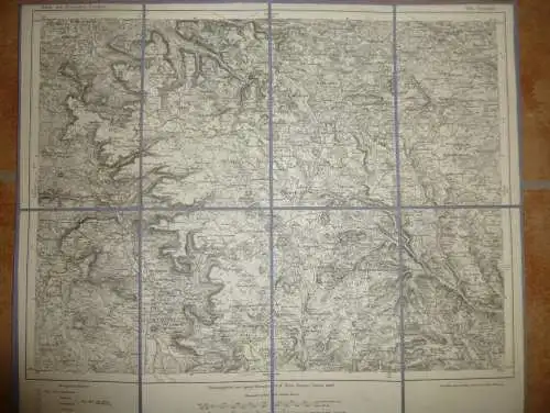 Topografische Karte 564 Neumarkt - Karte des Deutschen Reiches 1:100'000 33cm x 40cm auf Leinen gezogen - Herausgegeben