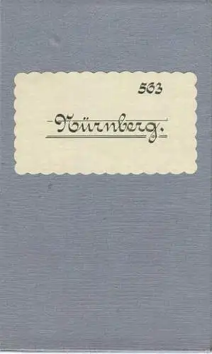Topografische Karte 563 Nürnberg - Karte des Deutschen Reiches 1:100'000 33cm x 40cm auf Leinen gezogen - Herausgegeben