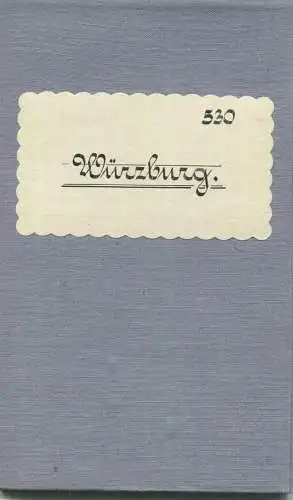 Topografische Karte 530 Würzburg - Karte des Deutschen Reiches 1:100'000 33cm x 40cm auf Leinen gezogen - Herausgegeben