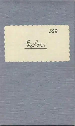 Topografische Karte 529 Lohr - Karte des Deutschen Reiches 1:100'000 33cm x 40cm auf Leinen gezogen - Herausgegeben vom