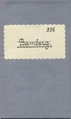 Topografische Karte 532 Bamberg - Karte des Deutschen Reiches 1:100'000 33cm x 40cm auf Leinen gezogen - Herausgegeben v