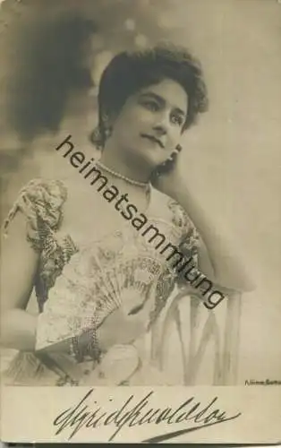 Sigrid Arnoldson - Schwedische  Opernsängerin - gedrucktes Autogramm - Verlag A. Gimm Gotha