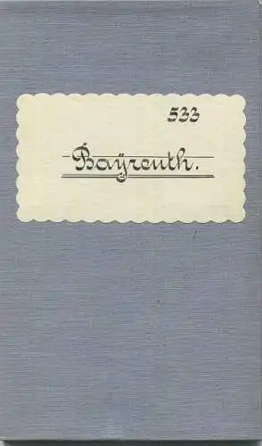 Topografische Karte 533 Bayreuth - Karte des Deutschen Reiches 1:100'000 33cm x 40cm auf Leinen gezogen - Herausgegeben