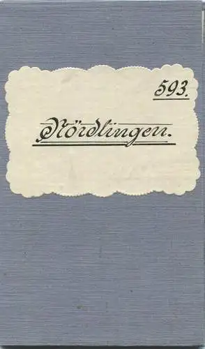 Topografische Karte 593 Nördlingen - Karte des Deutschen Reiches 1:100'000 33cm x 40cm auf Leinen gezogen - Herausgegebe