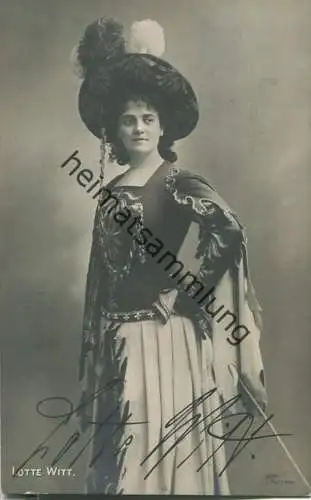 Lotte Witt - Deutsche  Schauspielerin - Autogramm