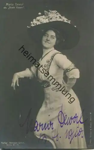 Maria Dewal - Österreichische Theaterschauspielerin - Autogramm - Verlag Hermann Leiser Berlin