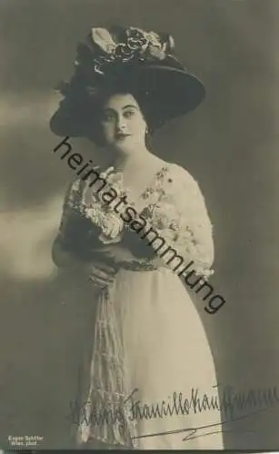 Hedwig Francillo-Kaufmann (de Sanza Gunnaraez) - Österreichische Opernsängerin (Sopran) - Autogramm - Eugen Schöfer Wien