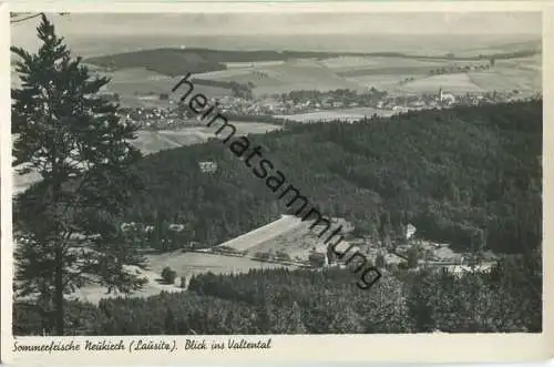 Neukirch - Lausitz - Blick ins Valtental - Foto-AK Handabzug - Verlag Foto-Herold Neukirch 50er Jahre