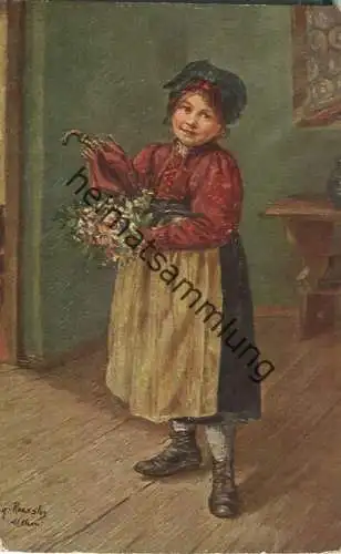 Dachauerin - Künstlerkarte signiert Roessler - Faksimile Ölgemälde - Verlag ERPACO Hamburg