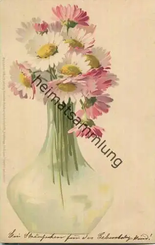 Gänseblümchen in einer Vase - Verlag Meissner & Buch Leipzig - Serie 1173 Frühlings-Sträusse