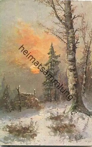 Wald - Künstlerkarte A. v. Rüdt