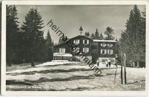 Hallerhaus am Wechsel - Foto-Ansichtskarte - Verlag Prof. Gustav Fenz Wien