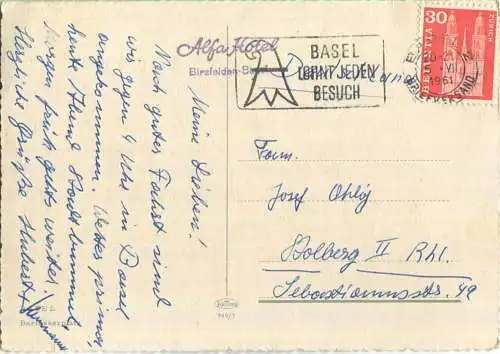 Basel - Barfüsserplatz - Strassenbahn - Verlag Krüger