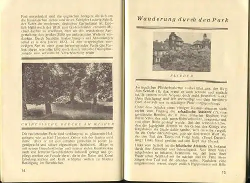 Führer durch den Schwetzinger Schloßgarten 1940 - 32 Seiten mit 19 Abbildungen