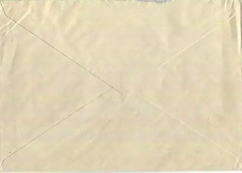 Brief aus Ilmenau 1 vom 24.12.1945 mit 'Gebührbezahlt / Taxe percue' zweizeilig mit Trennungslinie B9 in violett