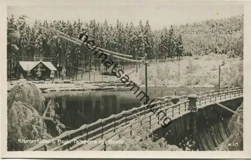 Krummhübel - Talsperre mit Baude - Foto-AK - Verlag Kleeberg Krummhübel