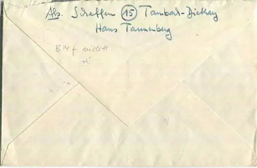 Brief aus Gotha vom 25.02.1946 mit 'Gebühr bezahlt' Stempel B14f in violett '12'