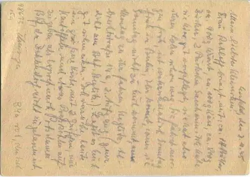 Postkarte aus Eisfeld vom 08.11.1945 mit 'Gebühr bezahlt' Stempel B4a in rot