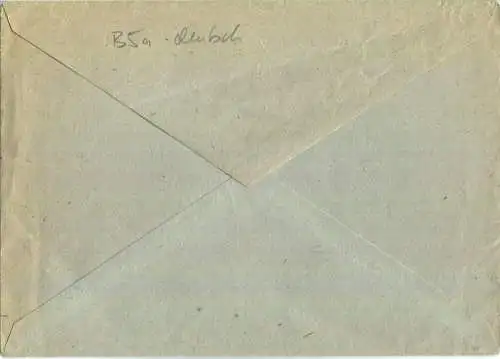 Brief aus Weimar vom 21.09.1945 mit 'Gebühr bezahlt' Stempel B5a in rot