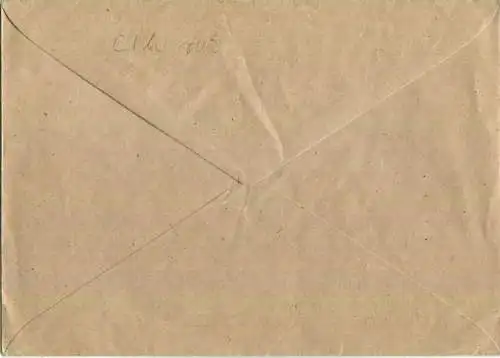 Brief aus Altenburg vom 06.10.1945 mit 'Gebühr bezahlt' Stempel C1 in rot
