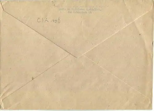 Brief (Drucksache) aus Apolda vom 23.10.1945 mit 'Gebühr bezahlt' Stempel C1h in rot