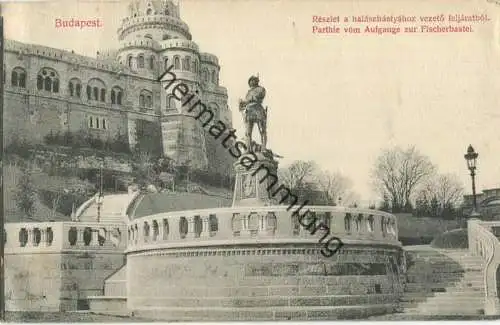 Budapest - Parthie vom Aufgange zur Fischerbastei - Verlag Divald Karoly Budapest