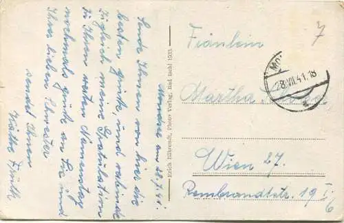 Mondsee - Verlag Erich Bährendt Bad Ischl 1933 - gel. 1941