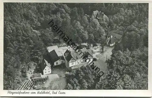 Bad Essen - Fliegeraufnahme vom Waldhotel - Inhaber C. Rögge - Verlag Cramers Dortmund gel. 1956