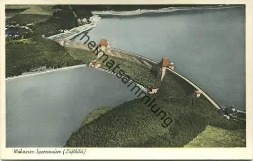 Möhnesee - Sperrmauer - Luftbild - Verlag H. Dülberg Soest