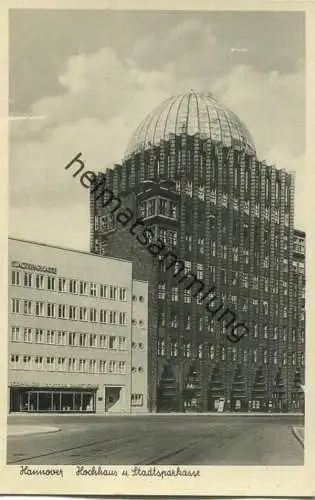 Hannover - Hochhaus und Stadtsparkasse - Verlag H. Lukow Hannover - gel. 1951