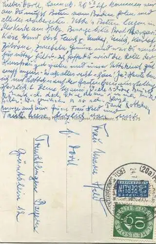 Hannover - Hochhaus und Stadtsparkasse - Verlag H. Lukow Hannover - gel. 1951