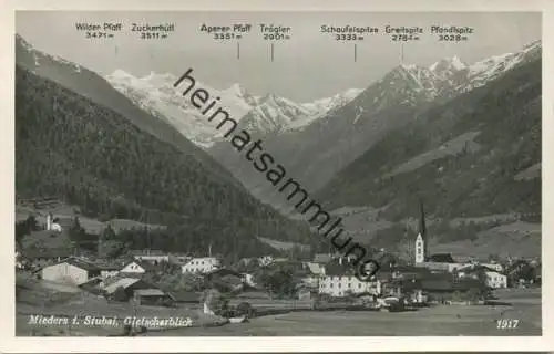 Mieders - Gletscherblick - Foto-AK - Tiroler Kunstverlag Innsbruck
