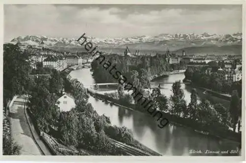 Zürich - Limmat und Sihl - Foto-AK - Verlag Photoglob-Wehrli & Vouga & Co. AG Zürich 30er Jahre