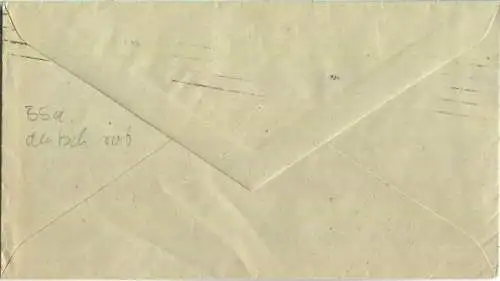 Brief aus (10) Halle (Saale) 8 vom 22.08.1945 mit 'Gebühr bezahlt' Stempel B5a in rot