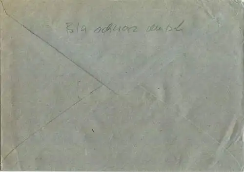 Brief aus Halberstadt vom 09.08.1945 mit 'Gebühr bezahlt' Stempel B1a in schwarz