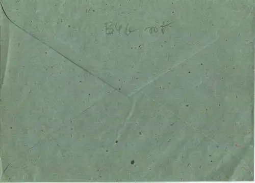 Brief aus Genthin vom August 1945 mit 'Gebühr bezahlt' Stempel B4b in rot