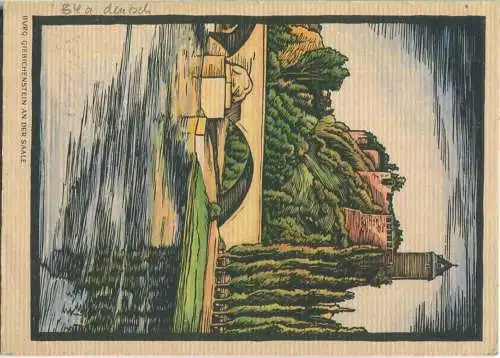 Postkarte aus Naumburg (Saale) vom 18.12.1945 mit 'Gebühr bezahlt' Stempel B4a in rot